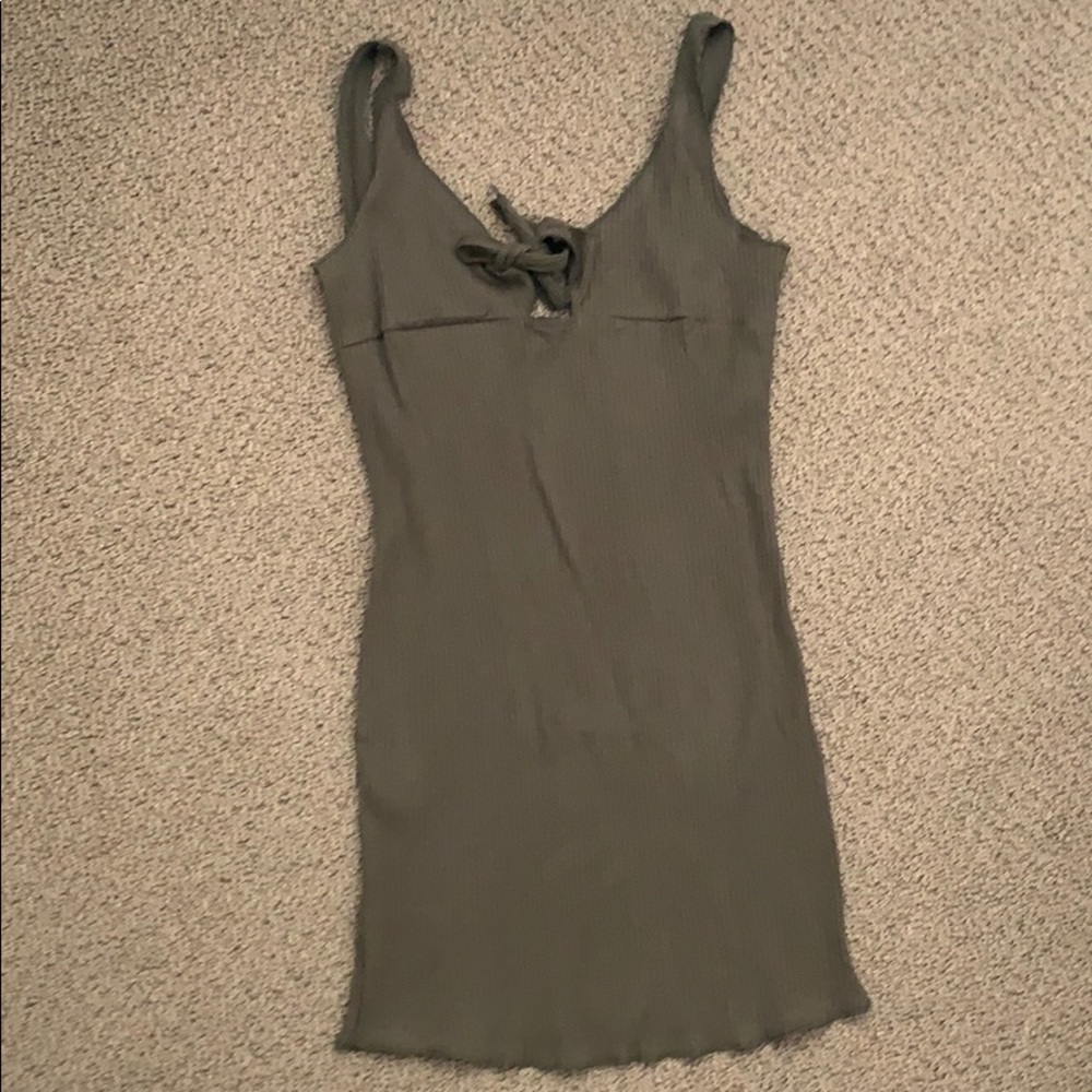 Olive colored mini dress